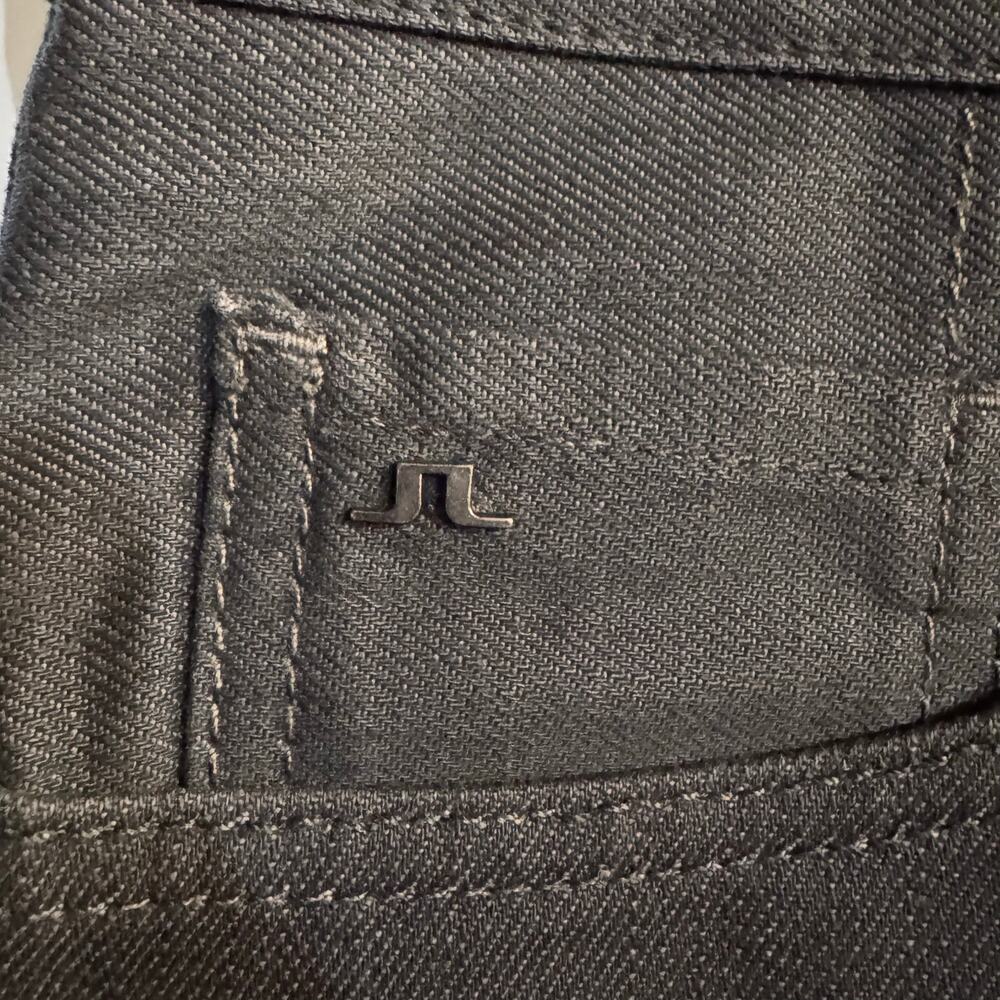 J.Lindeberg Mens Jeans 34x34 Jay Grey Denim Straight Leg Pants Zip Accent — image 5 of 8